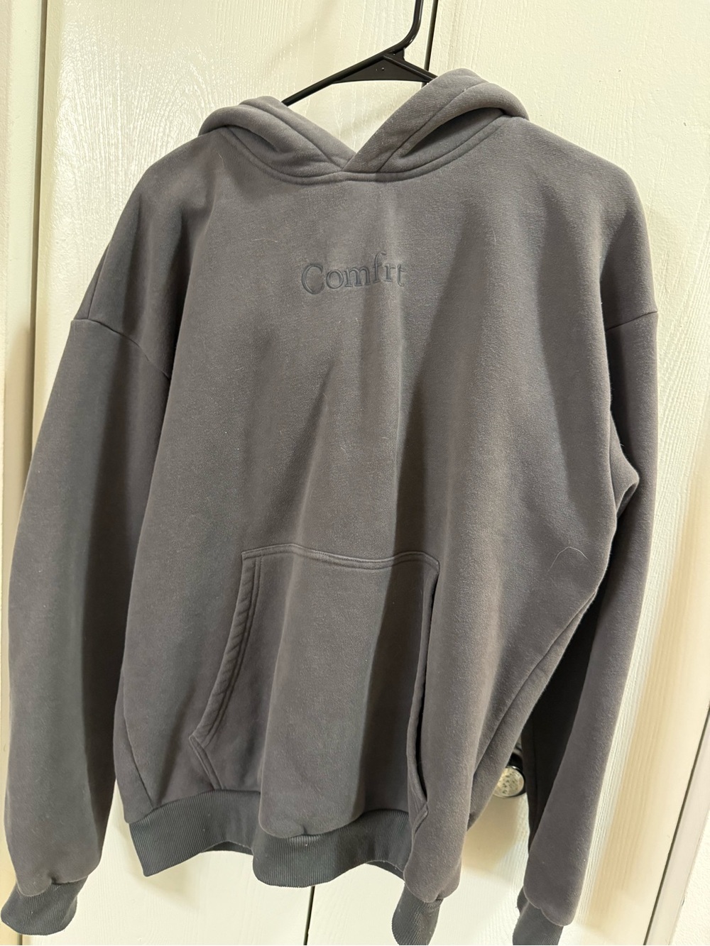 Comfort Woman’s Weighted Grey Hooded Sweatshirt